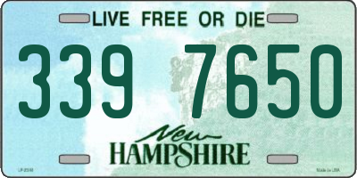 NH license plate 3397650