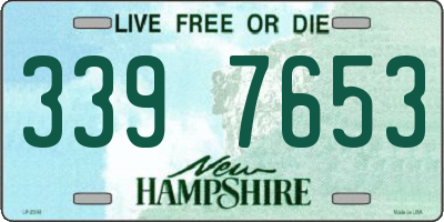 NH license plate 3397653