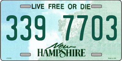 NH license plate 3397703
