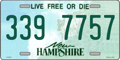 NH license plate 3397757