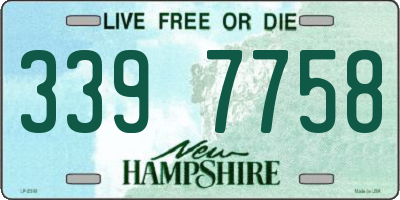 NH license plate 3397758