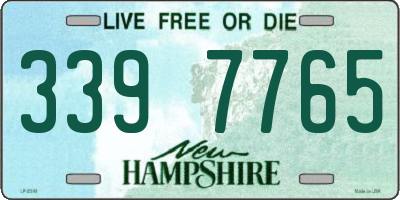 NH license plate 3397765