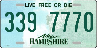 NH license plate 3397770