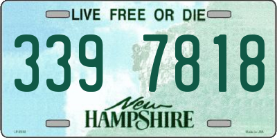 NH license plate 3397818