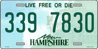 NH license plate 3397830