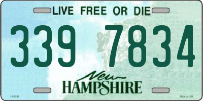 NH license plate 3397834