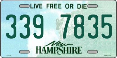 NH license plate 3397835