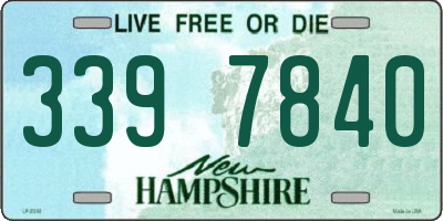 NH license plate 3397840
