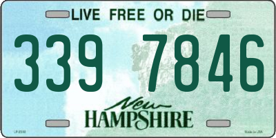 NH license plate 3397846