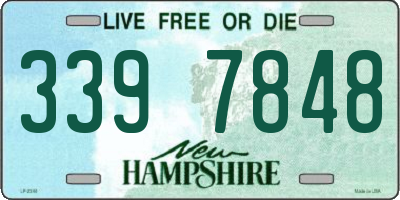 NH license plate 3397848