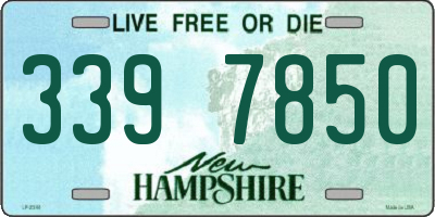 NH license plate 3397850