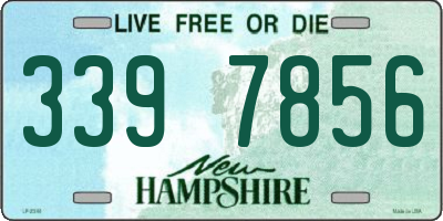 NH license plate 3397856