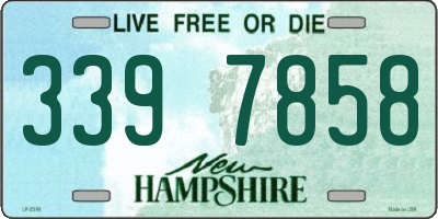 NH license plate 3397858