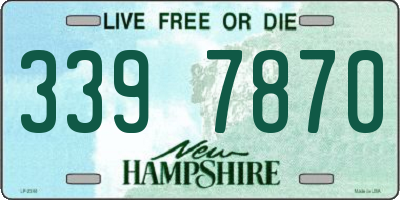 NH license plate 3397870