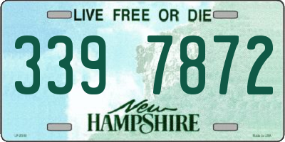 NH license plate 3397872