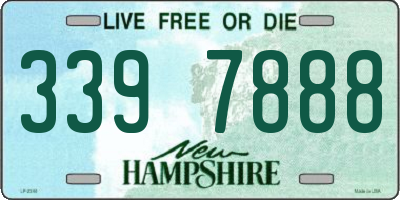 NH license plate 3397888