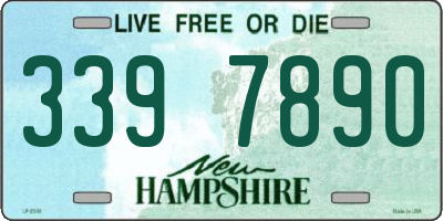NH license plate 3397890