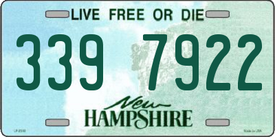 NH license plate 3397922