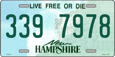 NH license plate 3397978