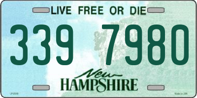NH license plate 3397980