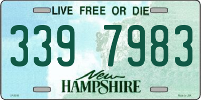 NH license plate 3397983