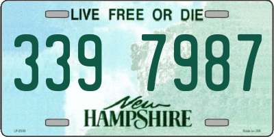 NH license plate 3397987