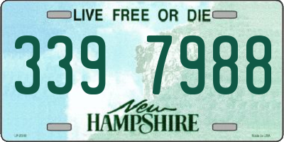 NH license plate 3397988