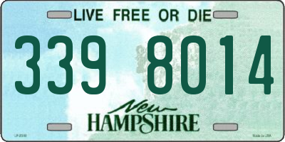 NH license plate 3398014