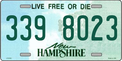 NH license plate 3398023