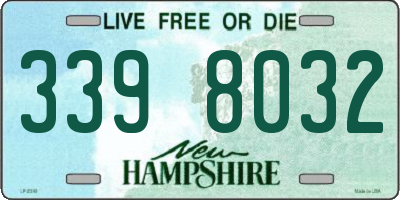 NH license plate 3398032