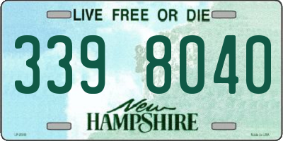 NH license plate 3398040