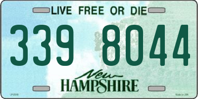NH license plate 3398044