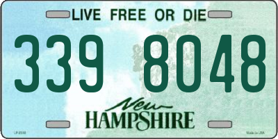 NH license plate 3398048