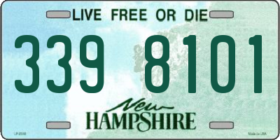 NH license plate 3398101