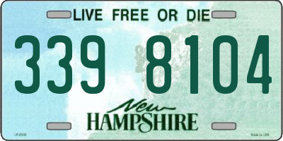 NH license plate 3398104