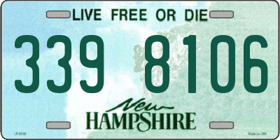 NH license plate 3398106