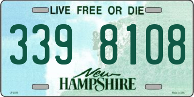 NH license plate 3398108