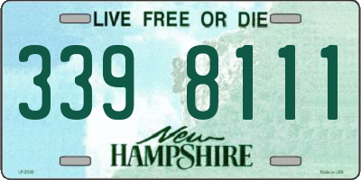 NH license plate 3398111