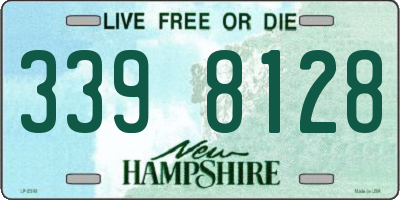 NH license plate 3398128