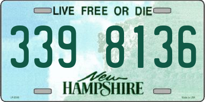 NH license plate 3398136