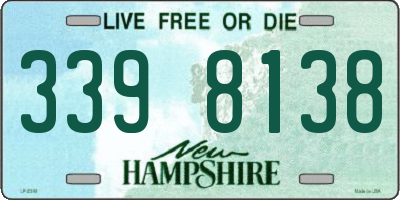 NH license plate 3398138