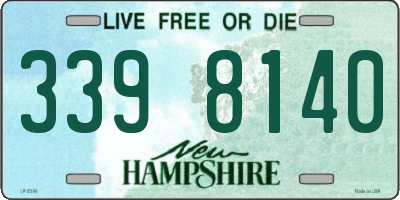 NH license plate 3398140
