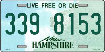 NH license plate 3398153