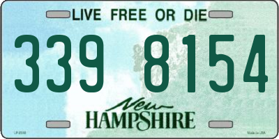 NH license plate 3398154