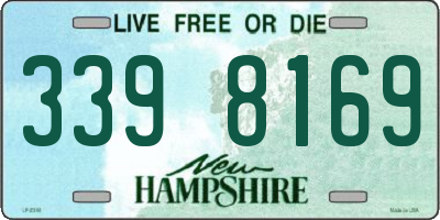 NH license plate 3398169