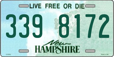 NH license plate 3398172