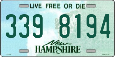 NH license plate 3398194