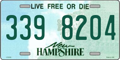 NH license plate 3398204