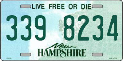 NH license plate 3398234