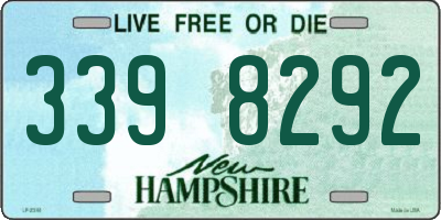 NH license plate 3398292